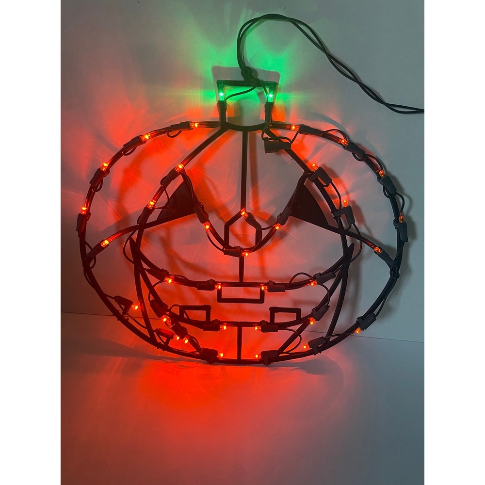 Vickerman Pumpkin Window Sculpture 35 LED Lights Halloween Silhouette X490455